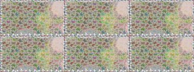 Raster. Çocuk kelebeklerin pürüzsüz deseni. Kağıt, kumaş, ambalaj kağıdı ve duvar kâğıdı tasarımı için hoş bir arkaplan. Gri renkli sanat kelebekleri.