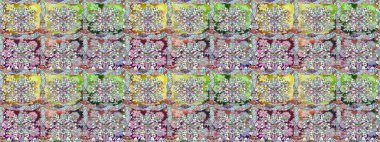 El çizimi Raster çizimi. Karalama elementleri. Duvar kağıdı, web sayfası arka planı, ambalaj kağıdı, davetiye, broşür, afiş veya web sitesi için kusursuz çiçek deseni kullanılabilir.