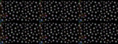 Düz Çiçek Elementleri Tasarımı. Siyah renkli çiçekler. Çiçekli çizim şekli. Renkli Bahar Teması çizim şablonu.