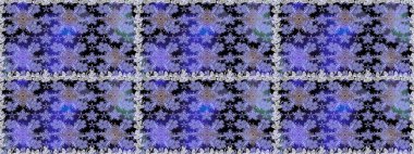 Moda baskıları için zarif bir şablon. Modern çiçek arkaplanı. Halk tarzı. Parlak renkli çiçekleri ve mavi yaprakları olan, kusursuz çiçek desenleri..