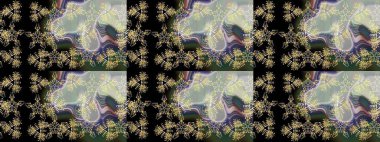 Ağaç dallı bahar çiçekleriyle desen, çiçek siluetiyle siyah renkler. Raster deseni.