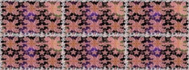 Tarafsız renklerde etnik çiçeklerle kusursuz bir desen. Asya Tekstil 'inde Raster Çiçek İllüstrasyonu.