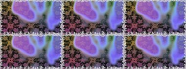 Mor renklerde. Raster illüstrasyonu. Anti-stres için Raster soyut şablon sayfası.