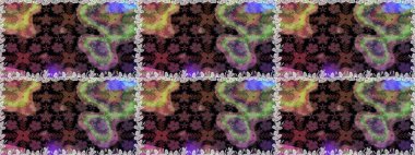 Manzaralı çiçek deseni. Üst manzara, yumuşak kahverengi renk. Sevgililer günü ve tebrik kartı konsepti için şık bir davetiye. Çiçek kompozisyonu, el boyası, hassas şablon..