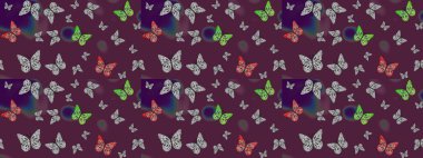 Eskiz geçmişi. Raster illüstrasyonu. Kahverengi renklerin çizimi. Soyut renkli güzel kelebek.