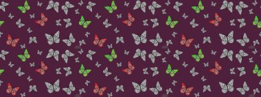 Duvar kağıtları, giysiler, erkekler ve kızlar için soyut çizim kalıbı. Raster. Kelebek deseni. Karala, karala, karala.