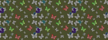 Duvar kağıtları, giysiler, erkekler ve kızlar için soyut çizim kalıbı. Kelebek deseni. Karala, karala, karala. Raster..