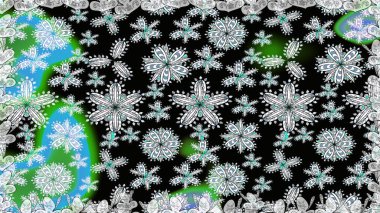 Suluboya, elle çizilmiş. Raster illüstrasyonu. Siyah yapraklı yabani çiçekler. Kusursuz arkaplan deseni.