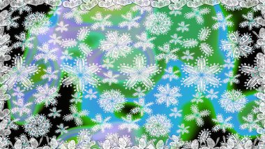 Yumuşak, mavi renkte bahar çiçekleri. Raster illüstrasyonu. Raster çiçekleri klasik tarzda çizilmiş. Çiçekli, pürüzsüz desen.