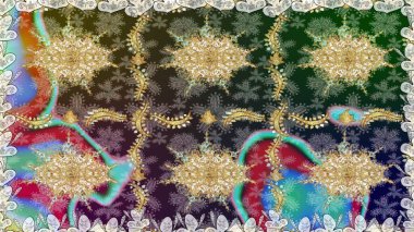 Soyut duvar kâğıdı, ambalaj dekorasyonu. Kış sembolü, Mutlu Noeller, Mutlu yıllar 2019. Altın kar taneleri basit, pürüzsüz desen. Gri renkli Raster altın deseni.