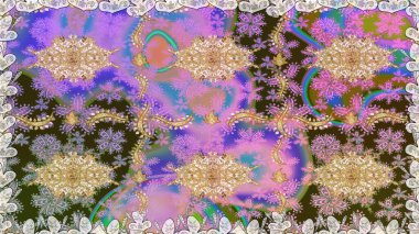 Antika altın tekrarlanabilir duvar kağıdı. Damask pürüzsüz yineleme kalıbı. Tarafsız renklerde altın element. Barok tarzında altın çiçekli süs..