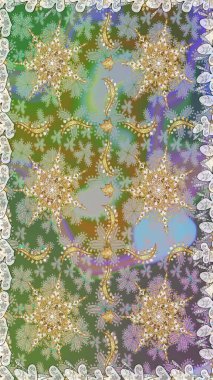 Kusursuz altın desen. Raster oryantal süs. Altın elementlerle nötr renklerde altın desen.