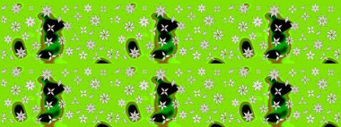 Düz Çiçek Elementleri Tasarımı. Asya tekstil tarzında. Çiçek desenli çizim. Renkli Bahar Teması eskiz kalıbı. Raster illüstrasyonu. Güzel kumaş deseni.