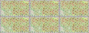 Kağıt, kumaş ve ambalaj için uygun. Kart, baskı ve davetiye için basit kadınsı bir model. Kusursuz. Tarafsız arka planda renkli kelebek koleksiyonu. Raster illüstrasyonu.