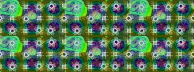 Noel ve yeni yıl moda baskıları için tatil tasarımı. Kar tanelerinin soyut arkaplanlı Noel şablonu. Raster illüstrasyonu. Yeşil, mavi ve nötr renkler.