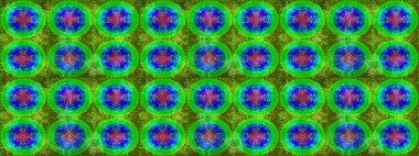 Raster illüstrasyonu. Noel yeşili, mavi ve menekşeler. Sihirli yeşil, mavi ve mor tatil soyut arka plan yıldız ve düşen kar taneleriyle.