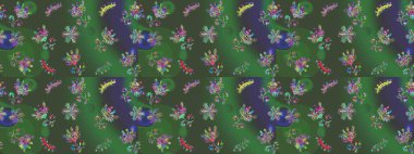 Raster resim. Kar tanesi renkli desen. Raster kar taneleri arka plan. Renk arka plan üzerinde izole soyut kar taneleri ile düz tasarım. Snowflakes desen.