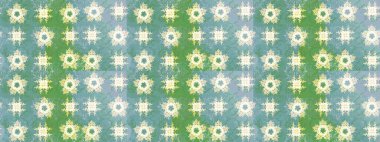 Kar tanesi yeşil ve mavi renklerde izole edilmiş. Raster illüstrasyonu. Kar Tanesi Simgesi. Raster illüstrasyonu.