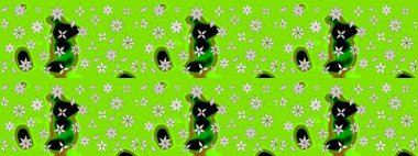 Düz Çiçek Elementleri Tasarımı. Asya tekstil tarzında. Çiçek desenli çizim. Renkli Bahar Teması eskiz kalıbı. Raster illüstrasyonu. Güzel kumaş deseni.