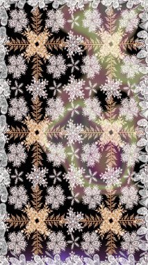 Çiçek ve yapraklı çiçek deseni. Küçük çiçekli şirin bir desen. Raster illüstrasyonu.