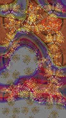 Kar taneleri koleksiyonu. Güzel bir kış süsü. Raster illüstrasyonu. Raster kahverengi, gri ve mor kar tanelerinden izole edilmiş..