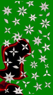 Doğa. - Yeşil çiçekler. Küçük çiçekte güzel bir desen var. Çiçek kolajı. Çiçek arkaplan. Çiçek kompozisyonu. Raster deseni.