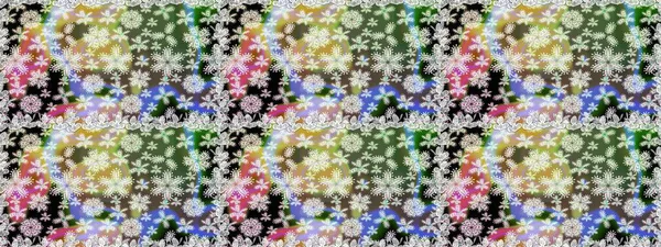 Raster illüstrasyonunda kusursuz çiçek deseni. Tarafsız renklerde çiçekler. Renkli Bahar Temalı Kusursuz Arkaplan. Düz Çiçek Elementleri Tasarımı.