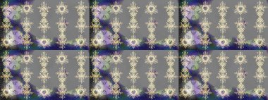 Düz Çiçek Elementleri Tasarımı. Raster illüstrasyonundaki çiçek desenli çizim. Güzel kumaş deseni. Renkli Bahar Teması çizim şablonu.