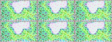 Kelebek yeşil ve mavi arka planda. Kusursuz. Davetiye, kart ve parmak izi için basit kadınsı bir model. Raster illüstrasyonu.