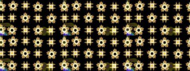 Siyah, sarı ve kahverengi ikon silueti. Yeni yıl tabelası. Kar tanesi kışı siyah, sarı ve kahverengi renklerde yalıtılmış. Kutlamanın sembolü. Noel tasarımı için. Raster illüstrasyonu.