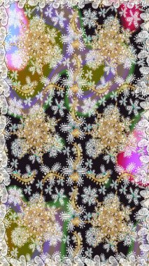 Kusursuz raster arka plan. Duvar kâğıdı barok, İspanyol kumaşı. Kusursuz çiçek deseni. Gri renklerde grafiksel, modern, pürüzsüz desen.