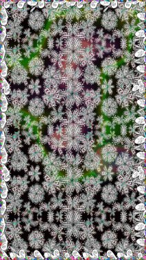 Çiçeksiz desenli arka plan. Düz Çiçek Elementleri Tasarım Raster illüstrasyonu. Renkli çiçekler. Renkli Bahar Teması Kusursuz Arkaplan.