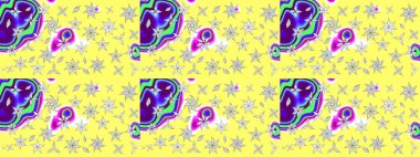 Klasik taslak çizimi. Raster Yumuşak kumaş deseni. Çiçeksel gri, pürüzsüz desen. Raster çiçek izi..