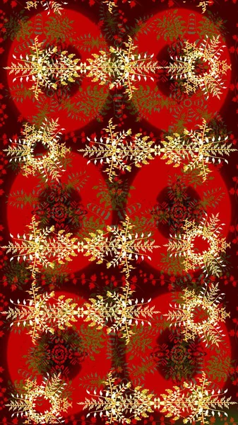 Modern tasarım posteri, kapak tasarımı, kırmızı, kahverengi ve sarı renkli kart tasarımı. Retro stil dokusu, şablon kış elementleri. Kar taneleri tasarımı. Moda olmuş kar taneleri ve elementler Memphis kartları.