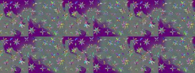 Çiçekler suluboya eskiz deseni. Raster Stili kumaş deseni.