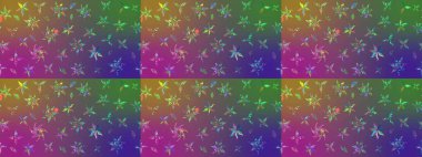 Renkli Bahar Teması eskiz kalıbı. Çiçek deseni. Raster güzel kumaş deseni çiziyor. Düz Çiçek Elementleri Tasarımı.