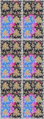 Kusursuz oryantal klasik altın desen. Gri ve nötr renklerde altın tekrarlayan elementler içeren Raster soyut arkaplanı.