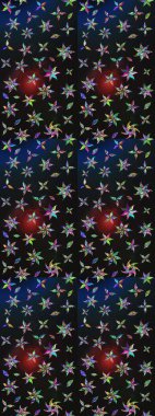 Raster çiçek izi. Klasik taslak çizimi. Raster Yumuşak kumaş deseni. Çiçek eskiz deseni.