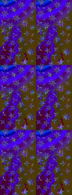 Raster çiçek desenli çiçek deseni, yapraklar, dekoratif elementler, sıçrama, lekeler, el çizimi kontur çizgileri ve Doodle çizim stili, grafik raster çizim çizimi.