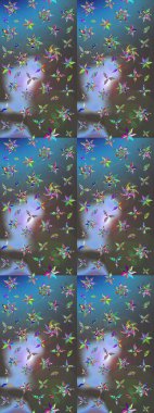 Raster illüstrasyonu. Bahar çiçekleriyle güzel bir çiçek deseni çizmişsin. Güzel kumaş deseni.