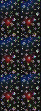 Raster çiçek izi. Klasik taslak çizimi. Raster Yumuşak kumaş deseni. Çiçek eskiz deseni.