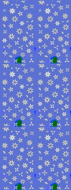 Karalama çiçekleri çizim kalıbı. Raster deseni. Sanat ilham verici ve beyaz tarzı çiçekler ve arkasında izler bırakır. Mavi ve beyaz el çizimi desen.