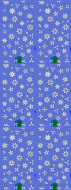 Karalama çiçekleri çizim kalıbı. Raster deseni. Sanat ilham verici ve beyaz tarzı çiçekler ve arkasında izler bırakır. Mavi ve beyaz el çizimi desen.