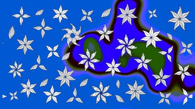 Raster deseni. Küçük çiçekte güzel bir çiçek deseni var. Çiçekli çiçek deseni, suluboya..