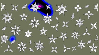 Motley illüstrasyonu. Küçük çiçekte güzel bir desen. Çiçekli bahar çiçekleri. Moda baskıları için zarif bir şablon. Küçük renkli çiçekler..