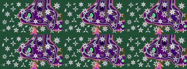 Kızılderili desenli desenli desenli şal deseni. Raster Henna dövme stili. Etnik Mandala süsü. Tekstil, tebrik kartı, boyama kitabı, telefon kılıfı baskısı için kullanılabilir.