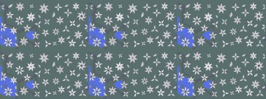 Raster deseni. Tarafsız renklerde bahar çiçekleri. Raster illüstrasyonu. Patlayan çiçekler soyut yerleştirilmiş.