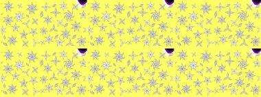 Sarı renkli çiçek desenli çizim. Sulu boya tarzında sarı renkte çiçekler.