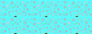 Çiçek deseni. Düz Çiçek Elementleri Tasarımı. Renkli Bahar Teması eskiz kalıbı. Raster çizimi. Güzel kumaş deseni..