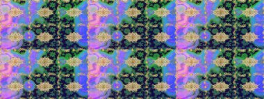 Süslü dekorasyon. Altın elementlerle mavi renklerde altın desen. Lüks, kraliyet ve Viktorya dönemi konsepti. Raster klasik barok çiçek desenli altın rengi..